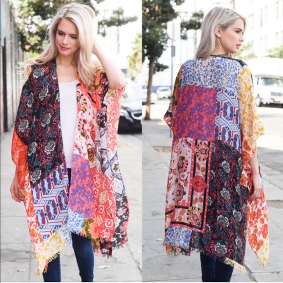 Jackets & Blazers - Boho Floral Kimono